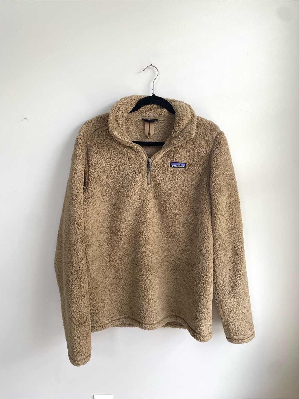 Patagonia Tan Sherpa Half-Zip Pullover